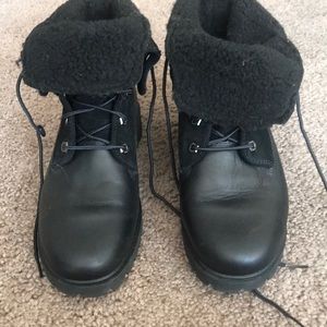 Black Timbs Never worn outside NWOT